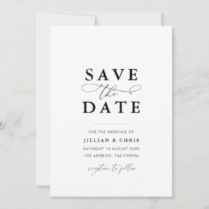 Elegante Einzigartige Save the Date-Karte für das  Einladung