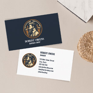 Elegante einzigartige Vintage Barber Shop Haarstyl Visitenkarte