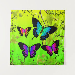 Elegante elegante Butterflies Wandteppich