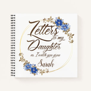 Elegante, elegante florale Briefe an Tochter Notizbuch
