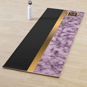 Elegante Elegante Moderne Black Gold Marmor Yogamatte