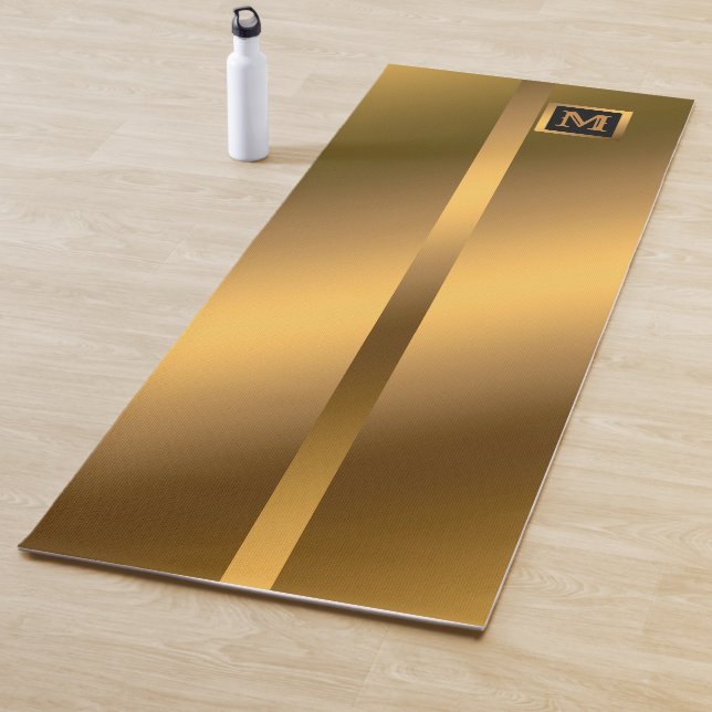 Elegante Elegante Moderne Black Gold Marmor Yogamatte (Beispiel)
