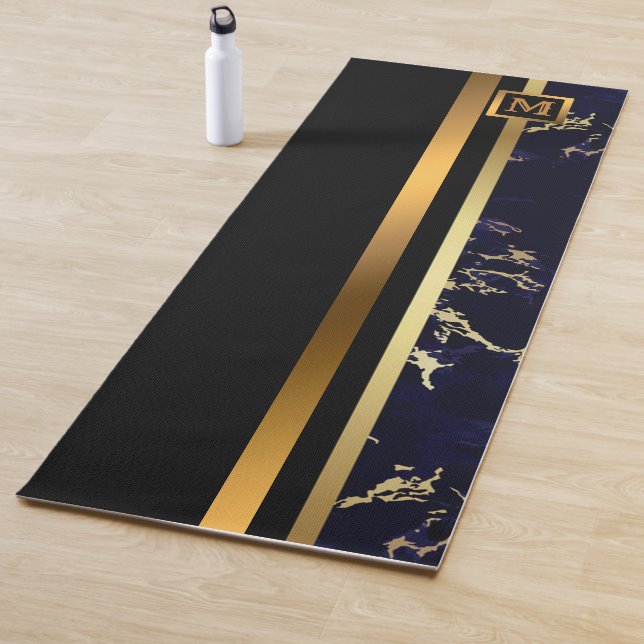 Elegante Elegante Moderne Black Gold Marmor Yogamatte (Beispiel)