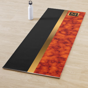 Elegante Elegante Moderne Black Gold Marmor Yogamatte