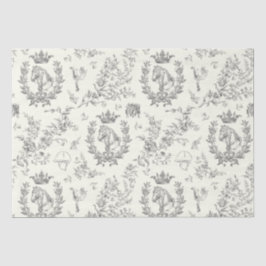 Elegante Elegante Schwarz-weiße Reittour Seidenpapier