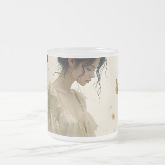 Elegante Eleganz im Schmetterlingstanz Mattglastasse (Mittel)