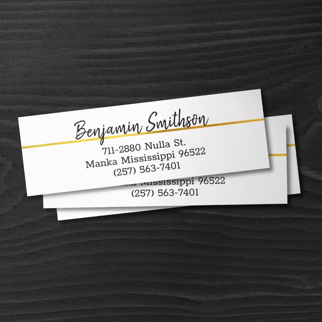 Elegante Eleganz Moderne Imitate Gold Luxus Custom Mini Visitenkarte (Von Creator hochgeladen)