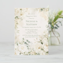 Elegante Elfenbein-Blumen Hochzeits-Engagement-Par