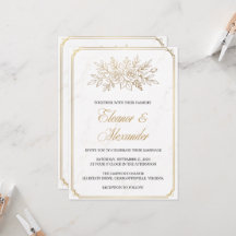 Elegante Elfenbein-Gold Art Deco Hochzeit