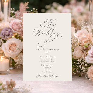 Elegante Elfenbein-Hochzeitseinladung mit gemuster Einladung