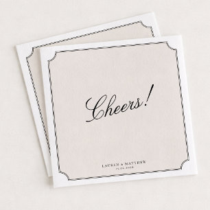 Elegante Elfenbein-Hochzeitsservietten mit Doppelr Serviette