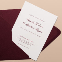 Elegante Elfenbein- und Burgunder-Hochzeit