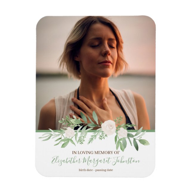 Elegante Elfenbeinblume auf der Beerdigung des Ged Magnet (Vertikal)