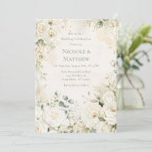 Elegante elfenbeinfarbene florale Hochzeitsfeier