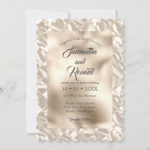 Elegante Elfenbeinküchen Einladung zur Hochzeit