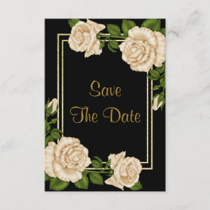 Elegante Elfenbeinküste Rose & Gold Glitzer Save t Save The Date