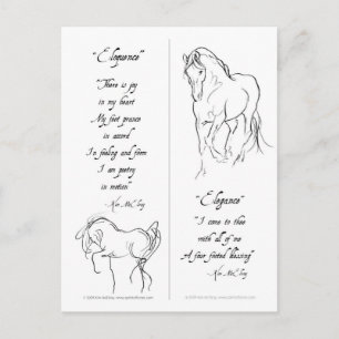 Elegante Eloquent Lesezeichen Postkarte