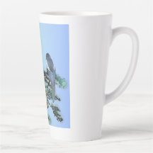 Elegante Elster-Vogel-Bonsai-Latte-Kaffeetasse