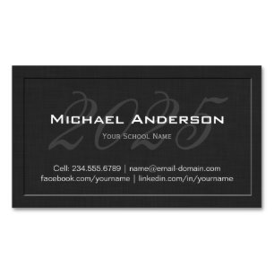 Elegante Embossed Senior Class Abschluss Name Card Magnetische Visitenkarte