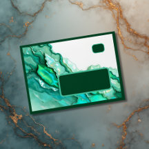 Elegante Emerald Aquamarin Marble Watercolor Weddi