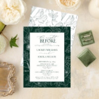 Elegante Emerald Green Floral Wedding Probe
