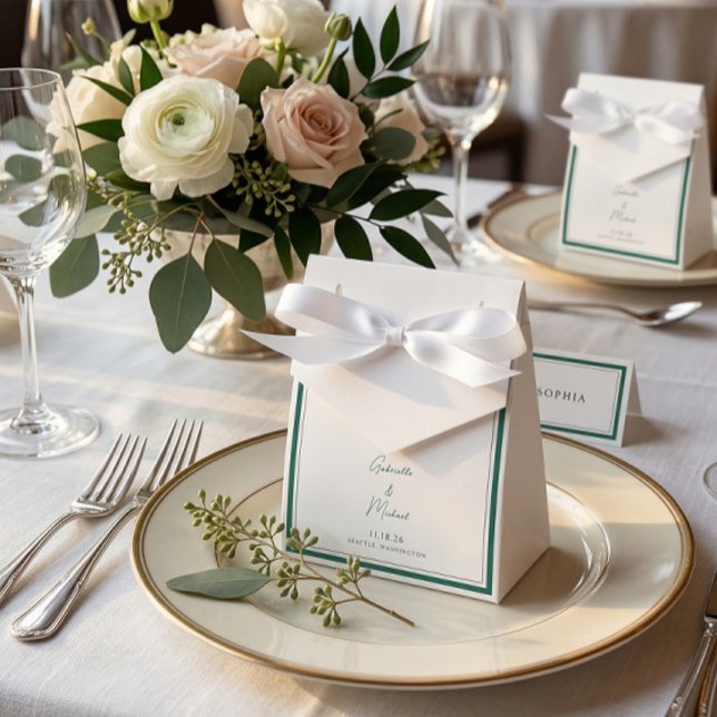 Elegante Emerald Green Gastgeschenk Hochzeit Box Geschenkschachtel (Von Creator hochgeladen)