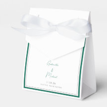 Elegante Emerald Green Gastgeschenk Hochzeit Box