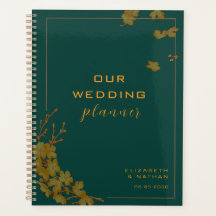 Elegante Emerald Green & Gold Floral Wedding