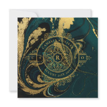 Elegante Emerald Green Gold Verziert Vintage WEDDI