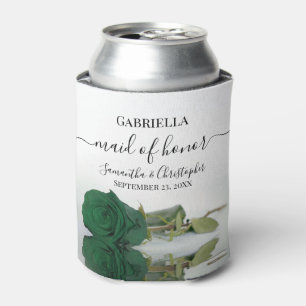 Elegante Emerald Green Rose Trauzeugin Wedding Dosenkühler