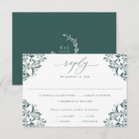 Elegante Emerald Green Vintag Classic Wedding