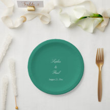 Elegante Emerald Green Wedding Paper Teller