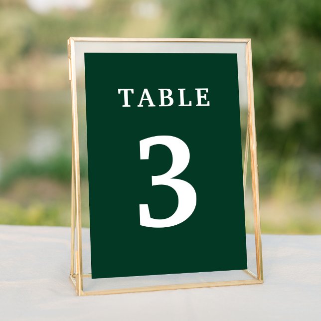 Elegante Emerald Green Wedding Tischnummer (Elegant Emerald Green Wedding Table Number
)
