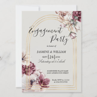 Elegante Engagement Party Einladung, individuell a Einladung