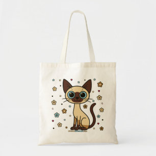 Elegante Enrique Floral Siamese Katze Tragetasche