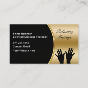 Elegante entspannende Massage-Therapeut Geschäftsk Visitenkarte
