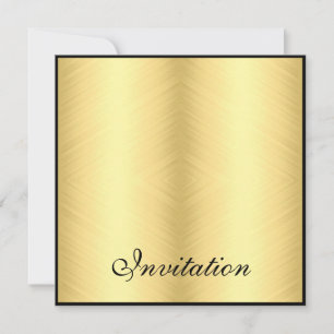 Elegante Ereignisse Blassgelbes goldenes Muster Sc Einladung