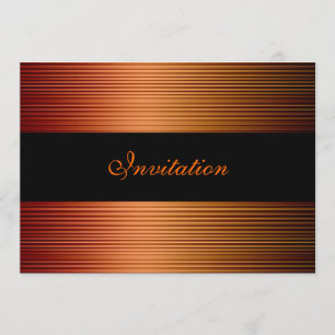Elegante Ereignisse Gold Kupferbronze Schwarz Einladung