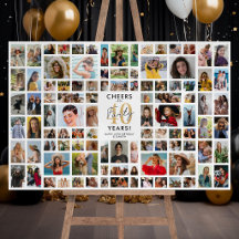 Elegante Erinnerungstafel zum 40. Geburtstag