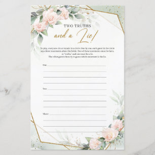 Elegante, errötete Rose golden zwei Wahrheiten und