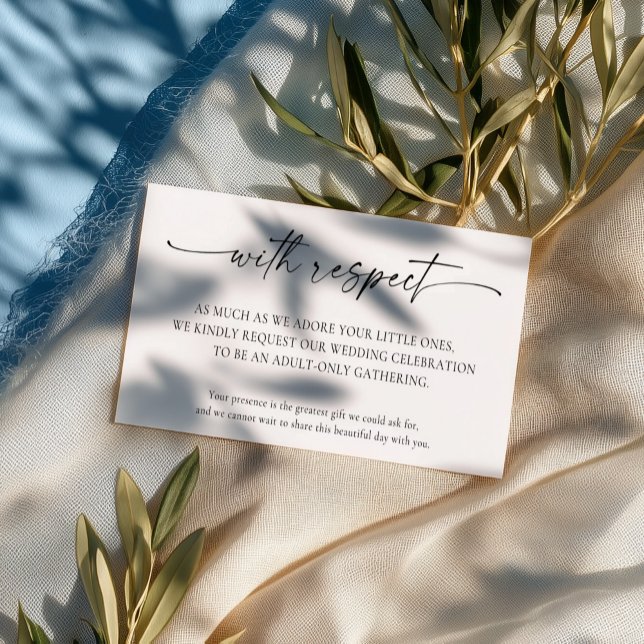 Elegante Erwachsene nur Hochzeitskarte Begleitkarte (Von Creator hochgeladen)