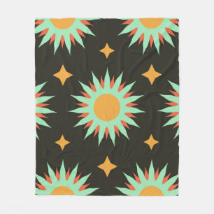 Elegante esoterische Formen nahtloses Muster Kunst Fleecedecke