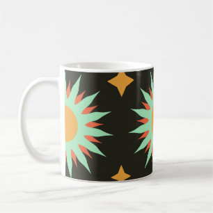 Elegante esoterische Formen nahtloses Muster Kunst Kaffeetasse
