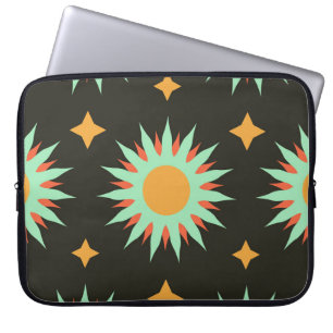 Elegante esoterische Formen nahtloses Muster Kunst Laptopschutzhülle