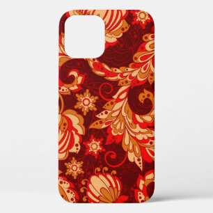 Elegante ethnische Blume Nahtloses Muster Case-Mate iPhone Hülle
