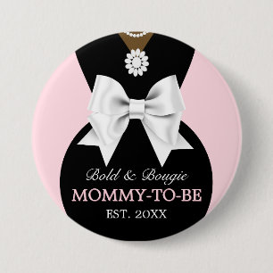 Elegante ethnische rosa Baby & Co Tiffany Baby Sho Button