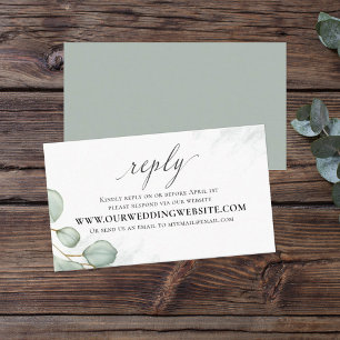 Elegante Eucalyptus-Blätter Einfache Via Website U Visitenkarte