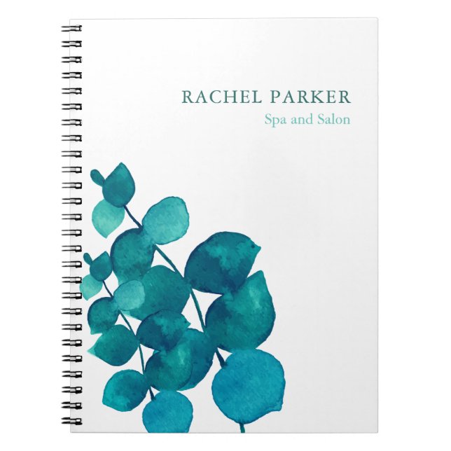 Elegante Eucalyptus-Blätter Notizblock (Vorderseite)