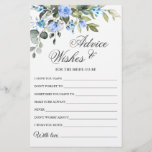 Elegante Eucalyptus Blue Rose Advice & Wish Card<br><div class="desc">Eukalyptus Greenery Advice Card Aquarellfarben. Für weitere Anpassungen klicken Sie bitte auf den Link "Weiter anpassen". Wenn Sie Hilfe benötigen,  kontaktieren Sie mich bitte.</div>