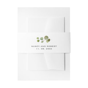 Elegante Eucalyptus Wedding Invitation Bly Band